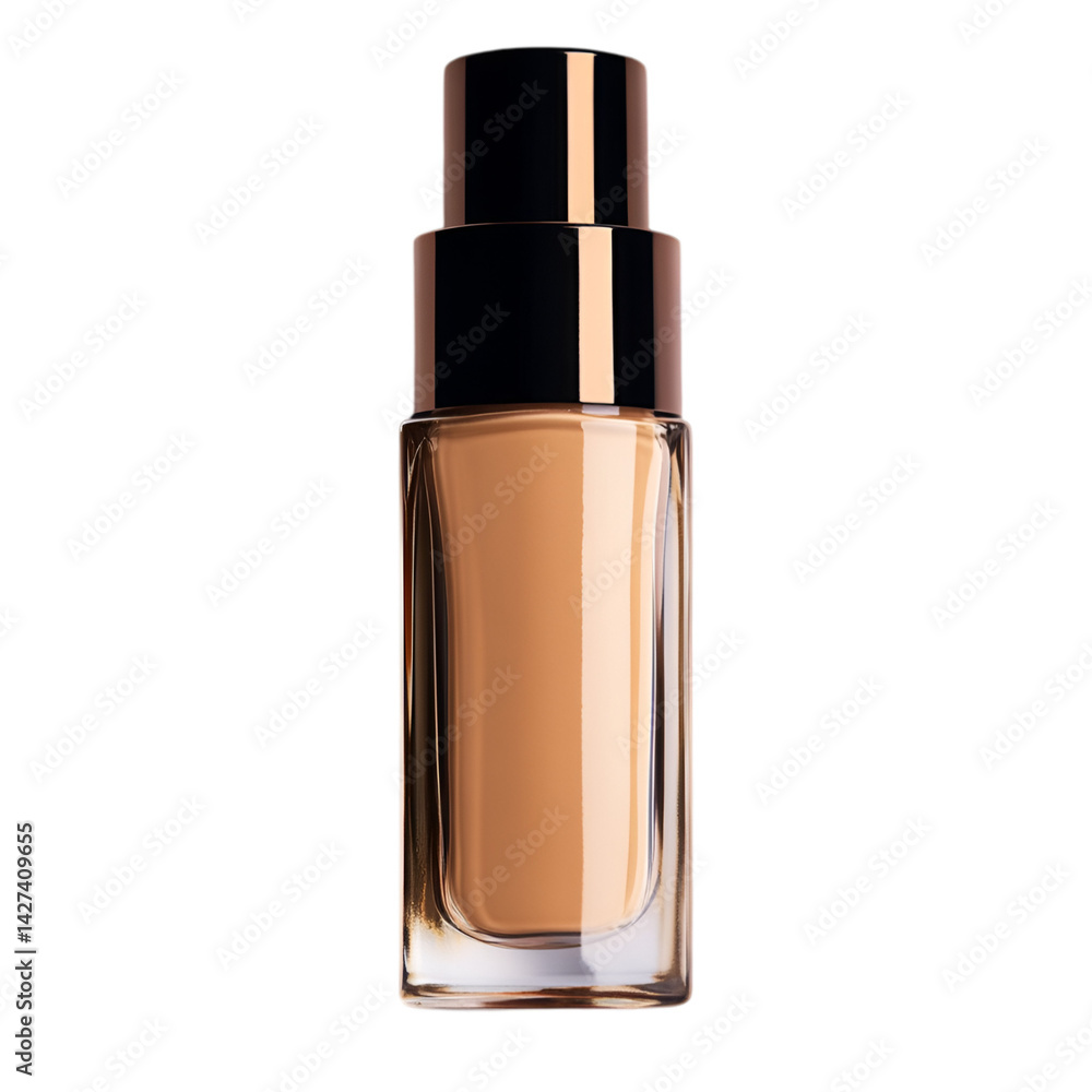 Liquid Foundation Makeup Bottle Elegant Design Brown Tones Liquid Foundation Makeup Bottle Elegant Design Brown Tones