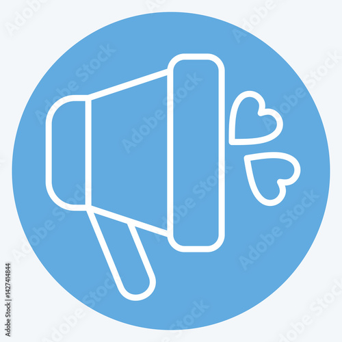 Icon Love Environment. related to World Peace symbol. blue eyes style. design editable