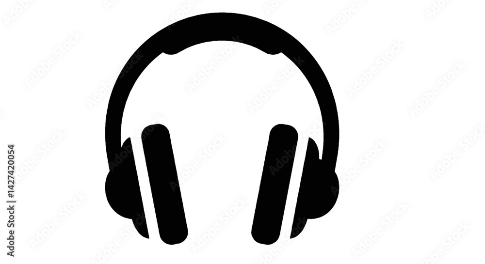 headphones on white background headphones on white background