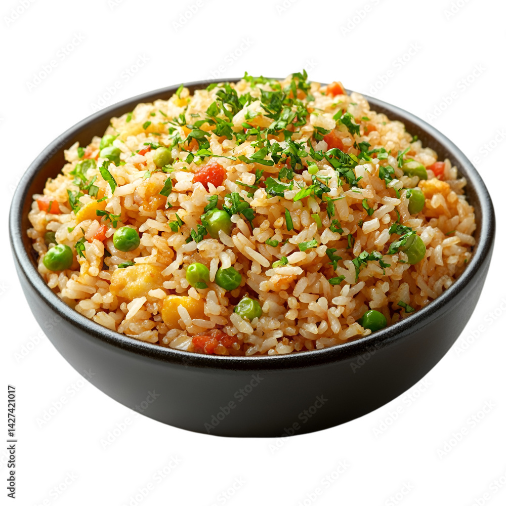 Delicious Vegetable Fried Rice in a Bowl Delicious Vegetable Fried Rice in a Bowl