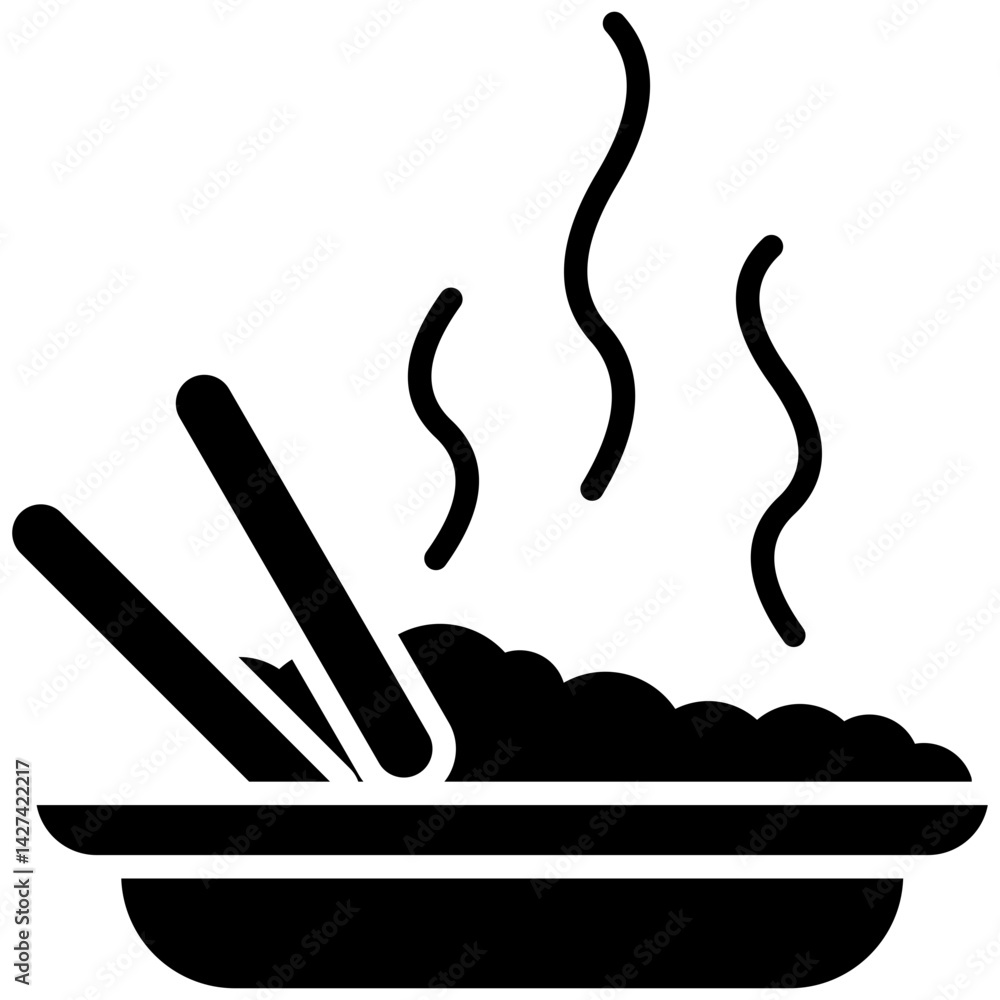Obraz premium Meal glyph icon