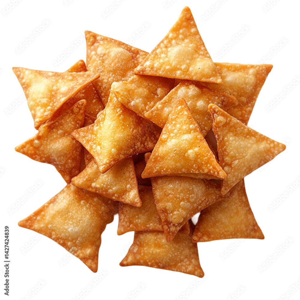 Crispy Fried Triangular Snacks Appetizer Food Yummy Crispy Fried Triangular Snacks Appetizer Food Yummy