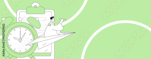 Education and learning people flat vector concept hand drawn illustration
