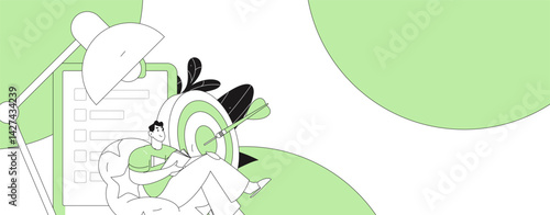 Education and learning people flat vector concept hand drawn illustration
