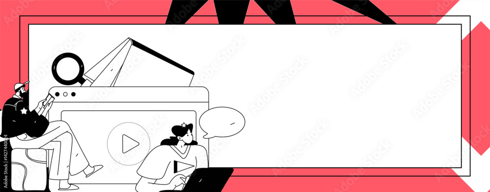 Obraz premium Education and learning people flat vector concept hand drawn illustration 