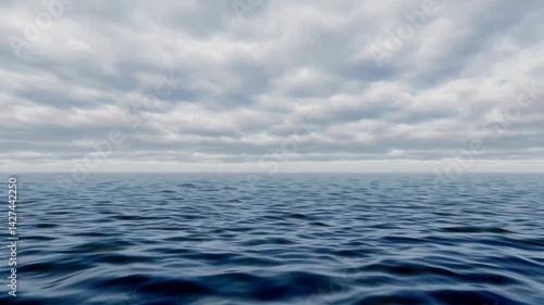 Wallpaper Mural Calm ocean waves under overcast sky Torontodigital.ca