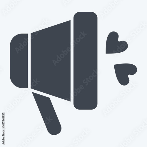 Icon Love Environment. related to World Peace symbol. glyph style. design editable