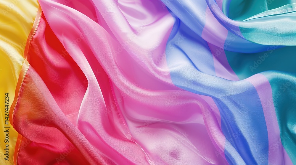 Obraz premium Flag Day Colorful Background: With Gorgeous Colors as a Rhyme, Outlining the Warm Atmosphere and Dynamic Picture of Flags Flying
