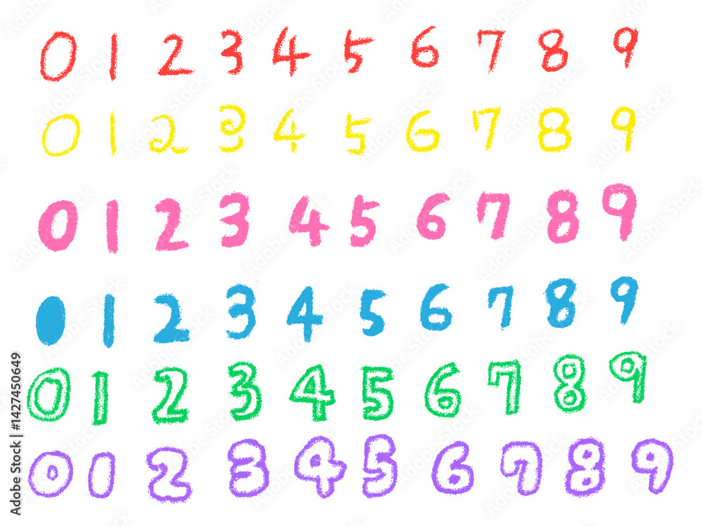 手書き文字 数字 ナンバー ハンドレタリング 手書き文字 数字 ナンバー ハンドレタリング