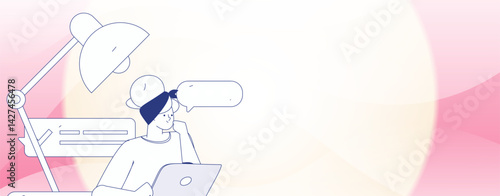 Education and learning people flat vector concept hand drawn illustration
