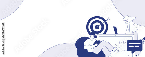 Education and learning people flat vector concept hand drawn illustration
