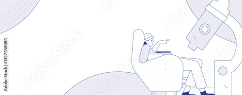 Education and learning people flat vector concept hand drawn illustration
