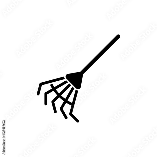 Rake Garden Glyph Icon