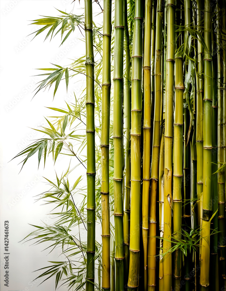 Obraz premium bambus, hojas, naturaleza, árbol, fábrica, vector, bosque, japón, hojas, sucursal, tropical, china