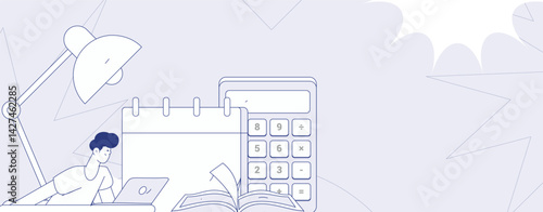 Education and learning people flat vector concept hand drawn illustration
