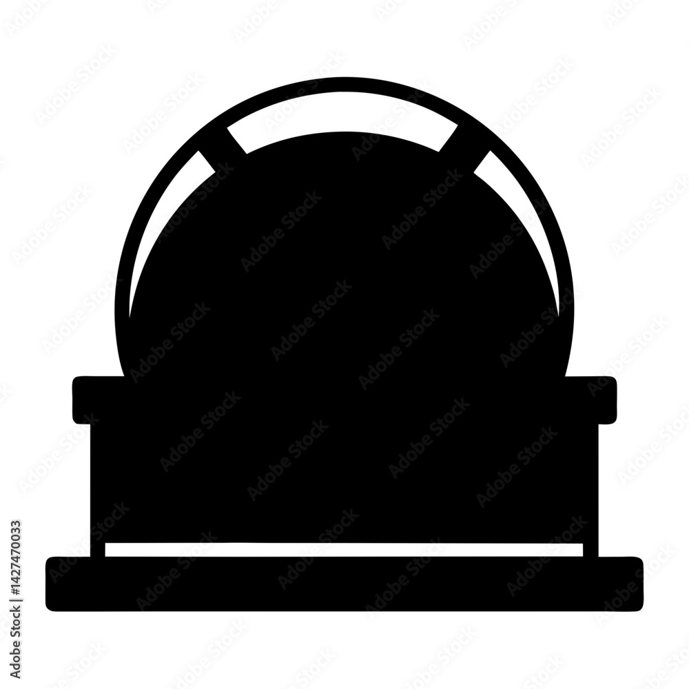 Monumental structure with a large dome on a tiered platform silhouette Monumental structure with a large dome on a tiered platform silhouette