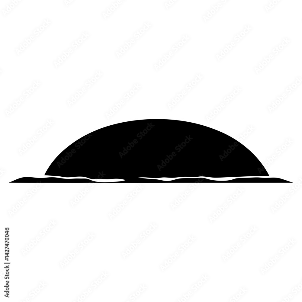 Monochrome sunset ocean view with gentle waves minimal and simplistic design Monochrome sunset ocean view with gentle waves minimal and simplistic design