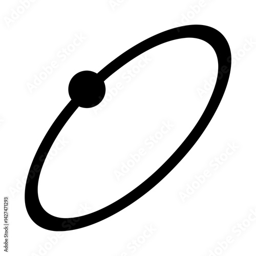 Orbital path with central sphere denoting revolution and gravitational influence