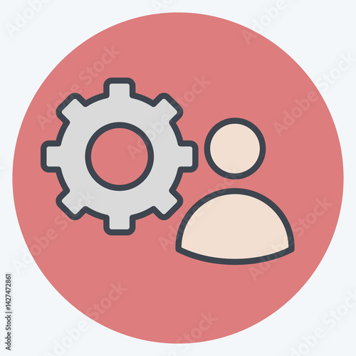 Icon Skills. related to Development symbol. color mate style