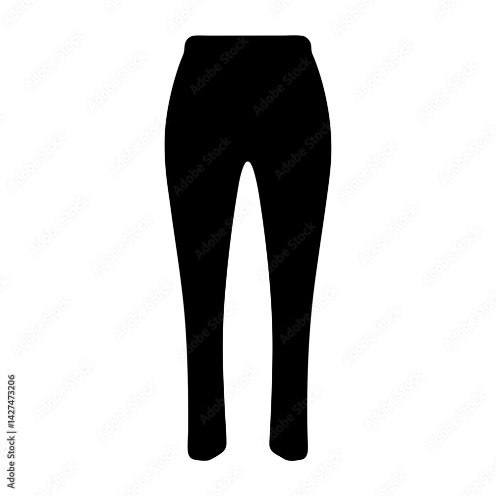 A pair of fitted black leggings shown on a white background A pair of fitted black leggings shown on a white background