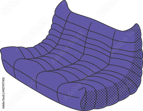 Illustration of the Togo sofa by Ligne Roset, 3-seater