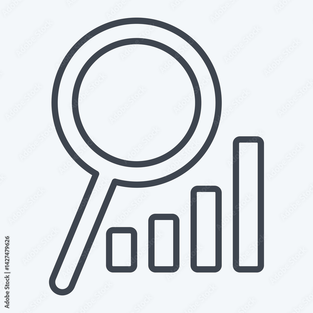 Icon Market Analysis. related to Development symbol. line style Icon Market Analysis. related to Development symbol. line style