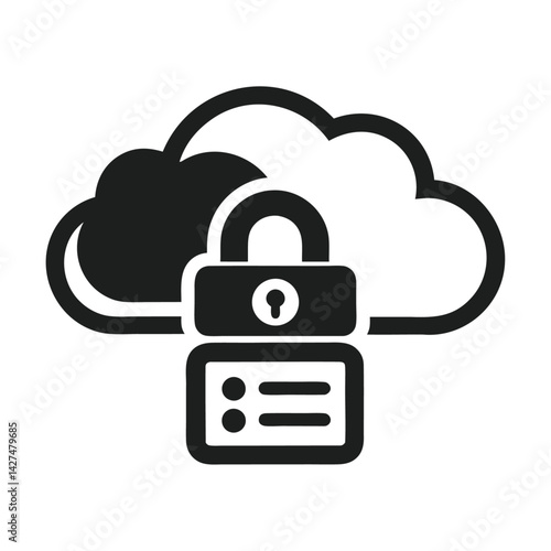 cloud computing and lock icon
