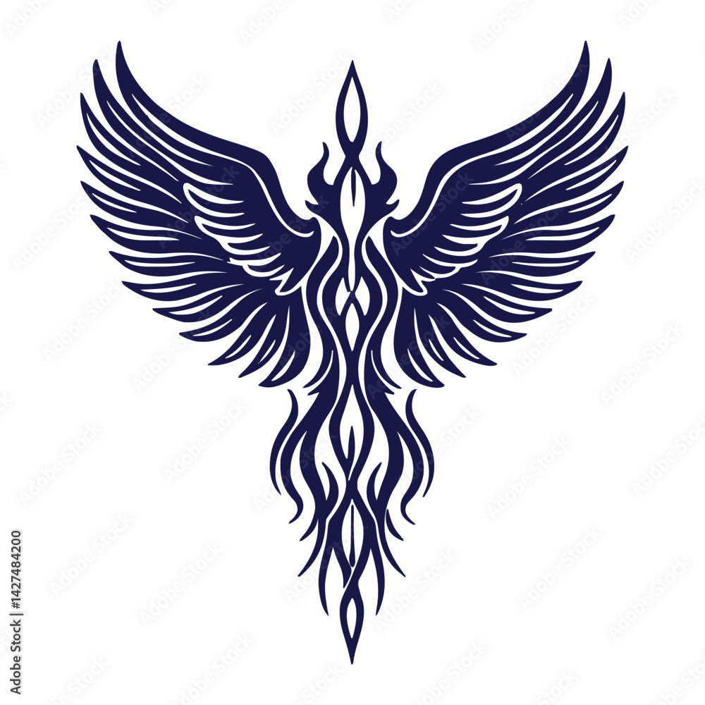 Fototapeta premium wings tribal tatto vector design