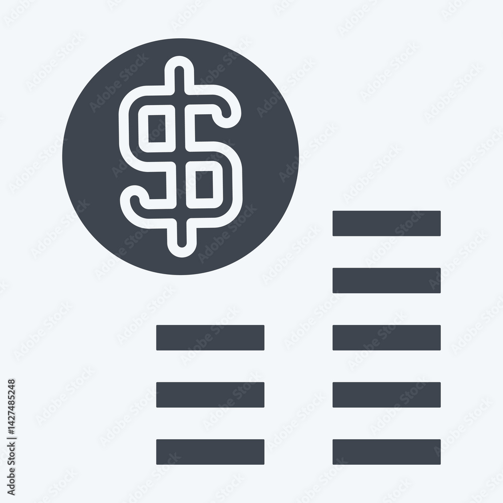 Obraz premium Icon Revenue. related to Development symbol. glyph style