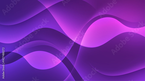 Purple and pink abstract waves suitable for backgrounds, prints, posters, and web design projects with a modern and artistic feel.