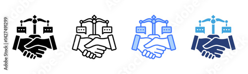 Negotiation icon sheet multiple style collection