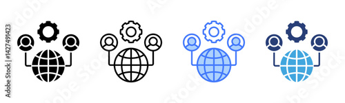 Outsourcing icon sheet multiple style collection