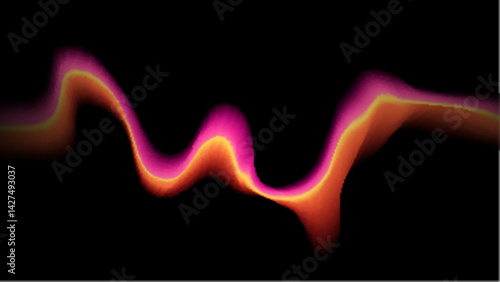 Pink and orange abstract wave suitable for backgrounds, banners, posters, and graphic design projects needing a vibrant and refreshing touch.
