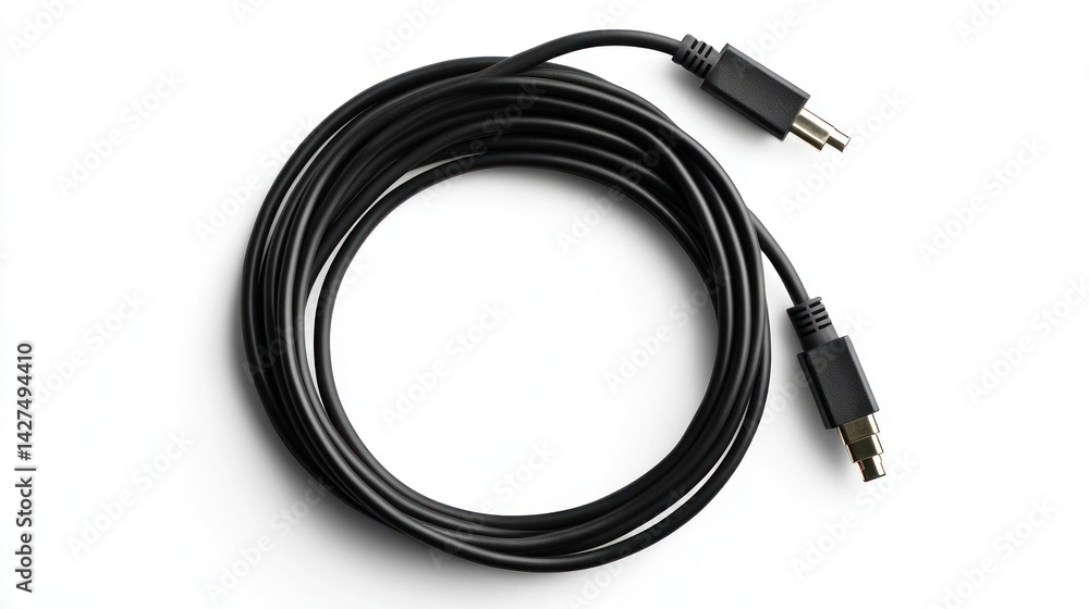 Coiled audio cable Coiled audio cable