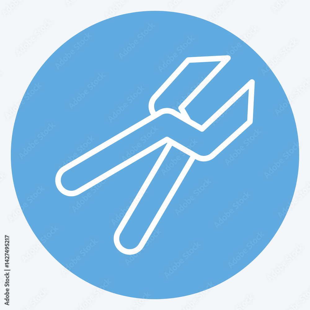 Icon Zinc Scissors. related to Repair Tools symbol. blue eyes style. design editable Icon Zinc Scissors. related to Repair Tools symbol. blue eyes style. design editable