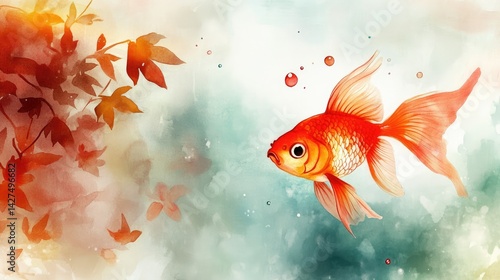 there are many goldfish swimming in the water with a lot of fish, floating goldfish