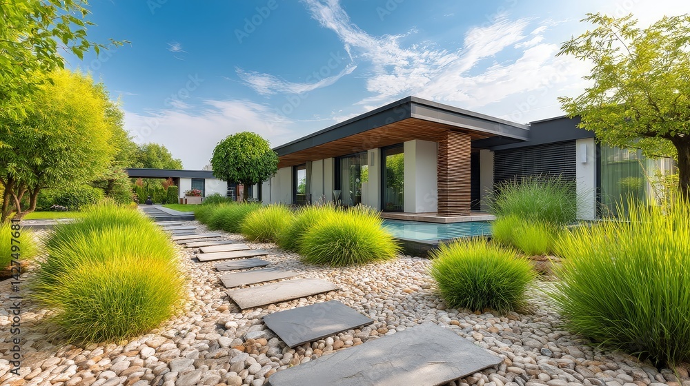 Modern Minimalist Luxury House with Scenic Landscape Modern Minimalist Luxury House with Scenic Landscape