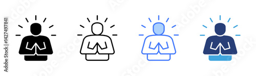 Humility icon sheet multiple style collection