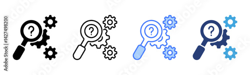 Analysis Find icon sheet multiple style collection