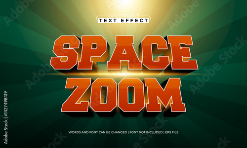 space zoom editable text effect with a galaxy and cosmic text style