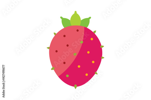 Fresh Cactus Pear vector on white background