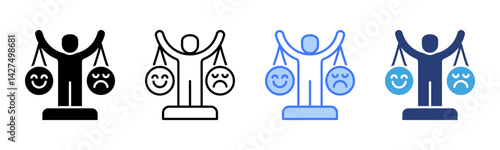 Emotional Balance icon sheet multiple style collection