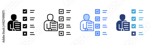 Accountability icon sheet multiple style collection