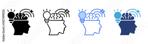 Creativity icon sheet multiple style collection