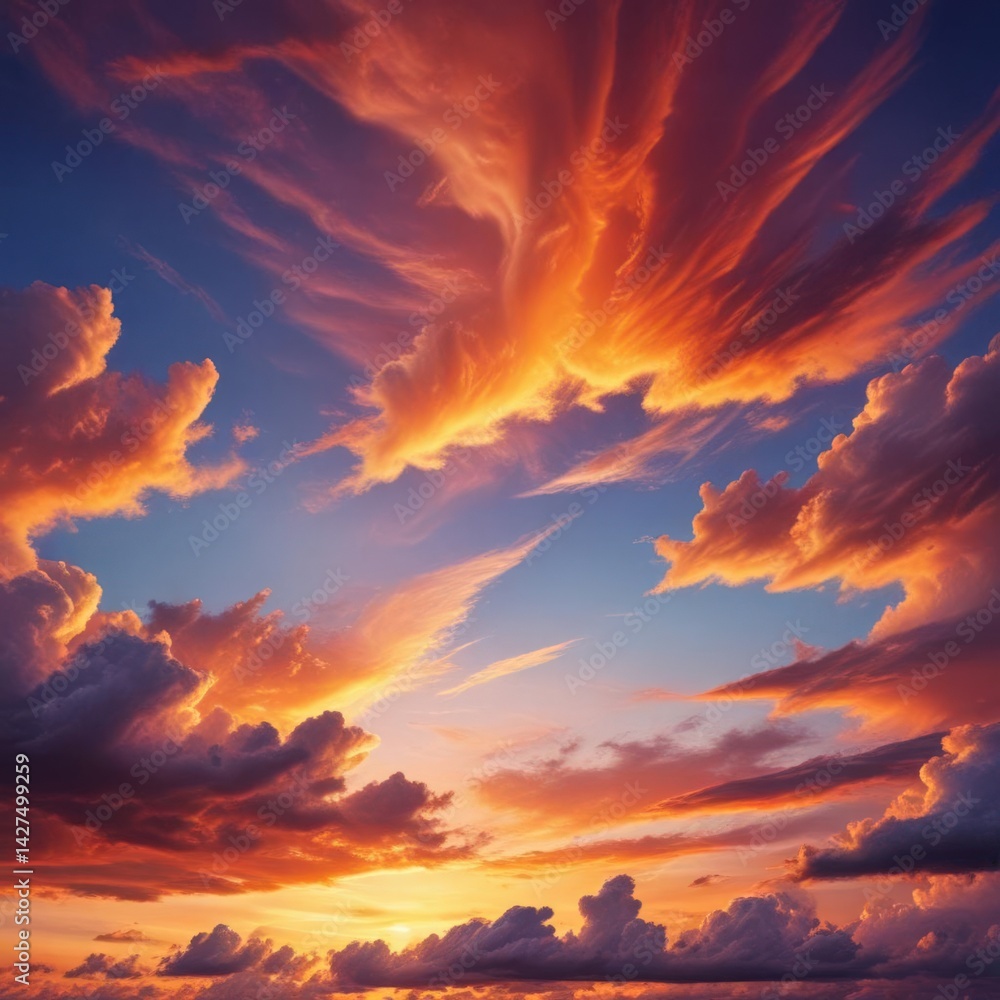 Fototapeta premium sunset in the sky