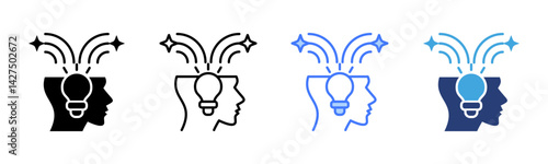 Creativity icon sheet multiple style collection