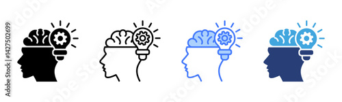Creative Thinking icon sheet multiple style collection