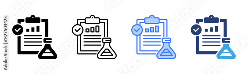 Experiment Results icon sheet multiple style collection