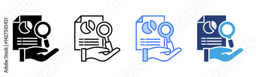 Case Study icon sheet multiple style collection