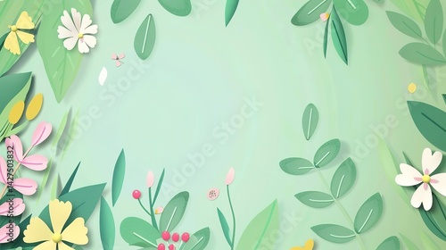 Spring Bank Holiday Natural Background: Spreading the Fresh, Cozy and Full - of - Vigor Scene of Spring Bank Holiday with Natural Phenomena